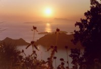 Zonsondergang op Corfu