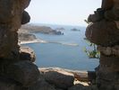 Limnos: doorkijk vanaf castle op myrina haven