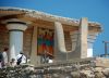 Stierhorens en muurschildering in Knossos