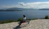 Prachtig uitzicht op AlbaniA en vaste land Griekenland een paar kilometer voor Kassiopi